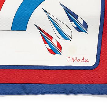 Hermès, two scarves "Arcs en Ciel" and "Mors & Filets".