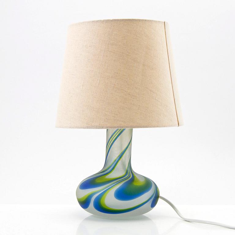 Göran Wärff, bordslampa, glas, Kosta, signerad.