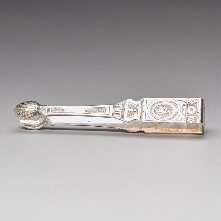 A Swedish 18th century silver sugar-tongs, mark of Lars Boye, Stockholm (1762-1784(1795)).