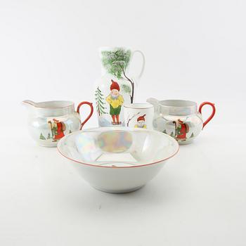 Jug, bowl, and glass 5 dl, including Czech Republic, mid-20th century glass.