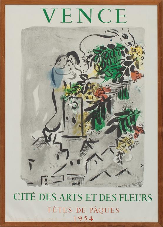 MARC CHAGALL, efter, 2 st utställningsaffischer.
