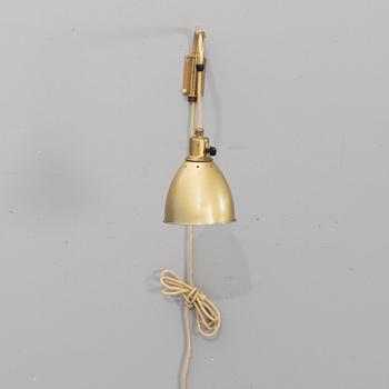 VÄGGLAMPA, utdragbar, 1940-50-tal.