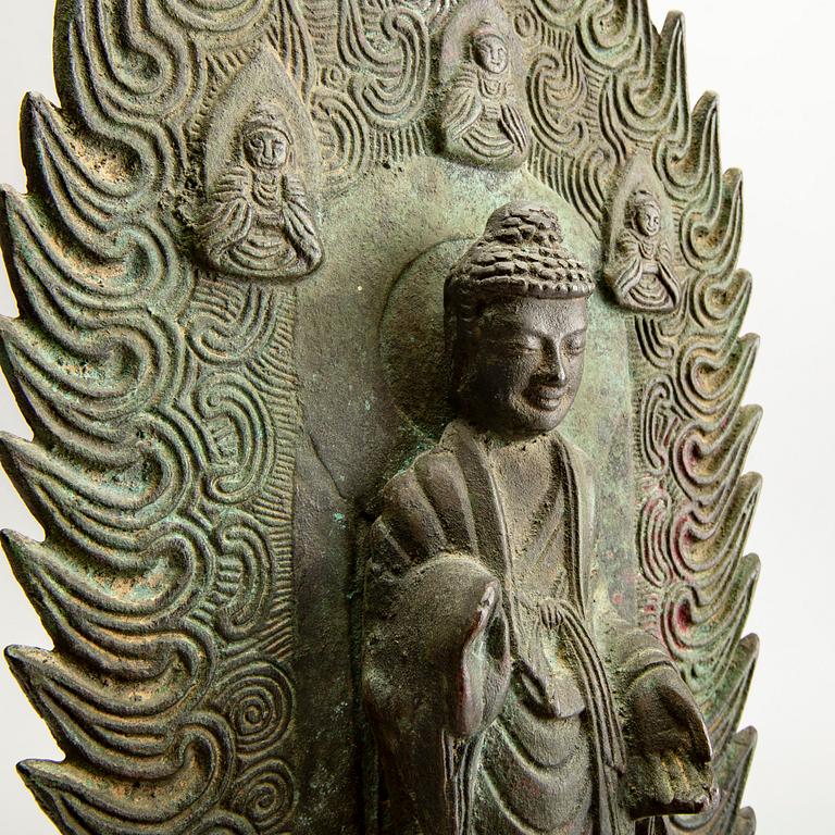 A Chinese bronze Buddha figurine 21st century.