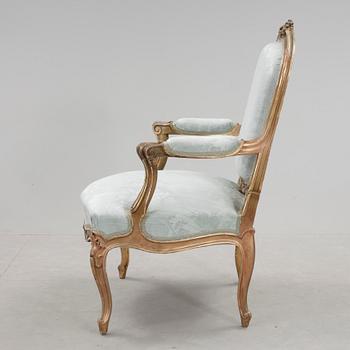 KARMSTOL, rokokostil, 1800-talets andra hälft.