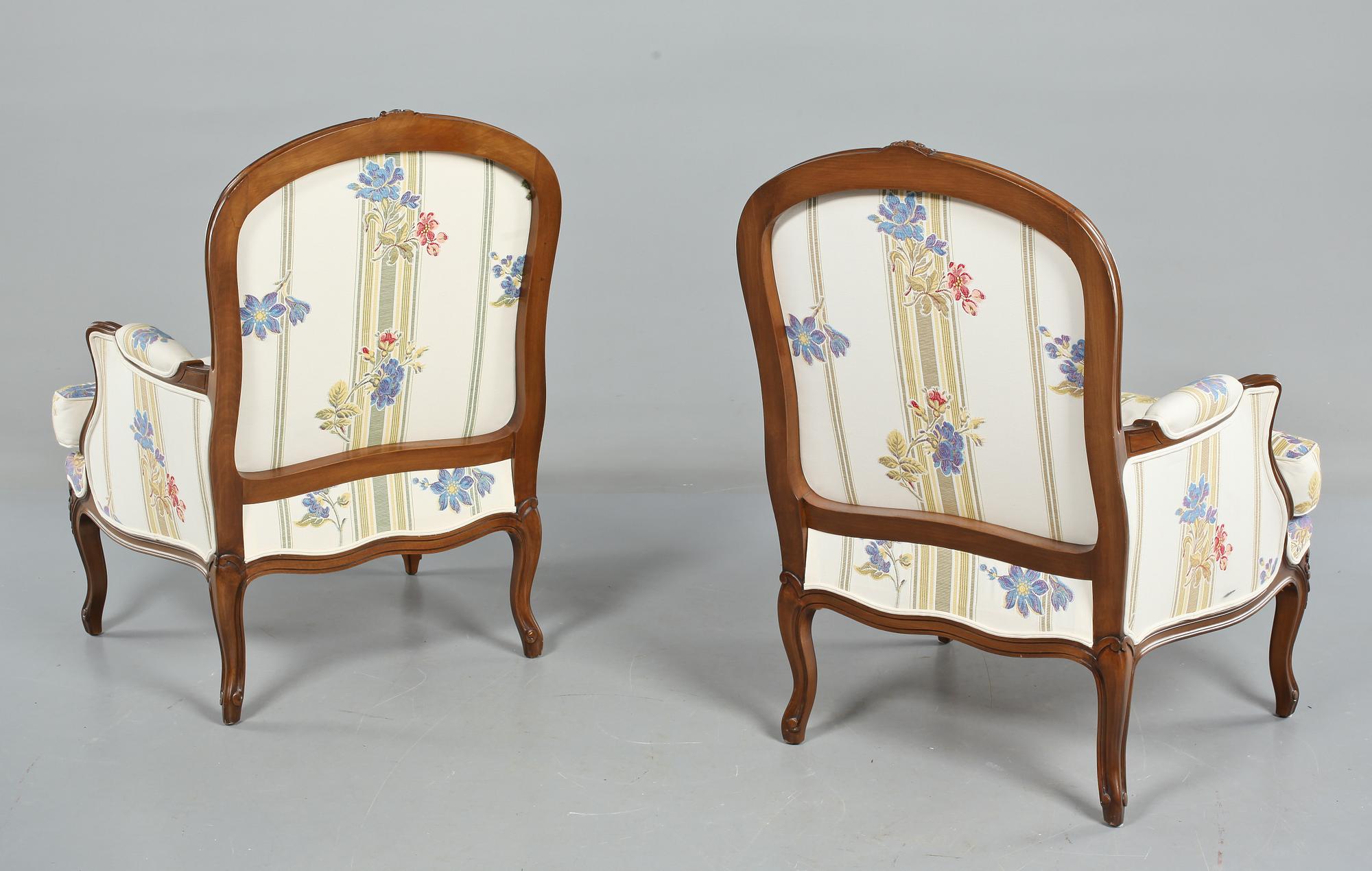 BERGERER, ett par, rokokostil, 1900-talets andra hälft.