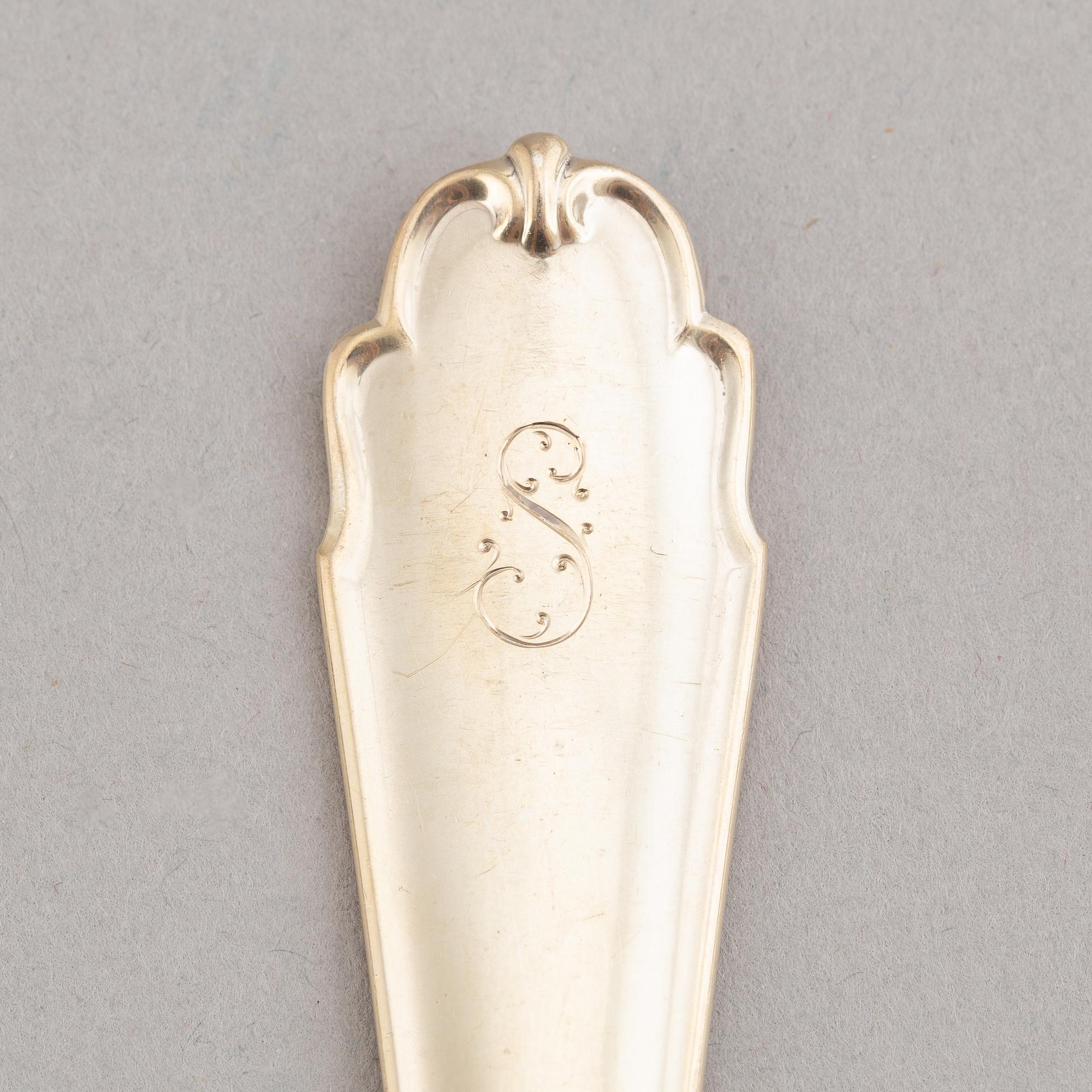 A German silver cutlery service, with Swedish import marks, (148 pieces).