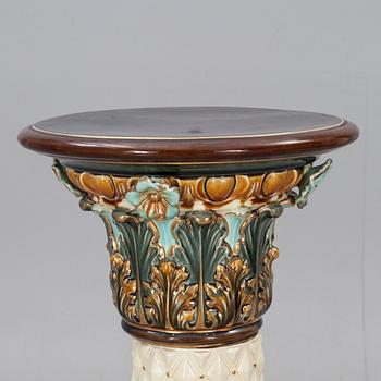 PIEDESTAL, majolika, Rörstrand, 1800/1900-tal.