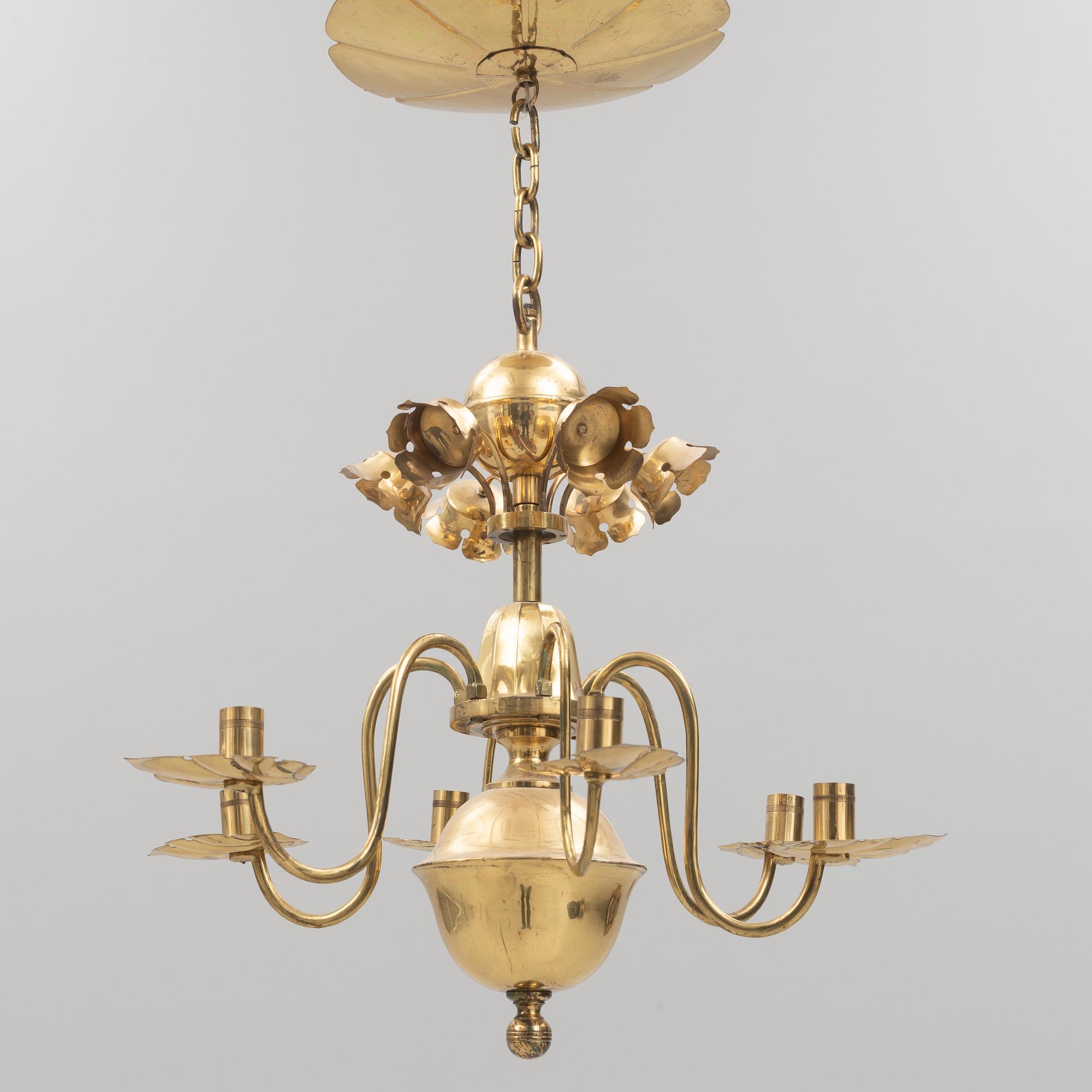 A chandelier, possibly Firma Lars Holmström, Arvika.