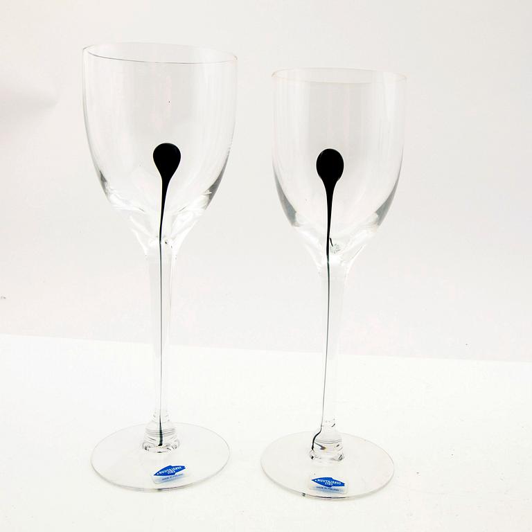 Heikka Orvala, glasservis, 42 st, "Taika", Nuutajärvi/ Arabia Finn Crystal, Finland, 1900-tal.