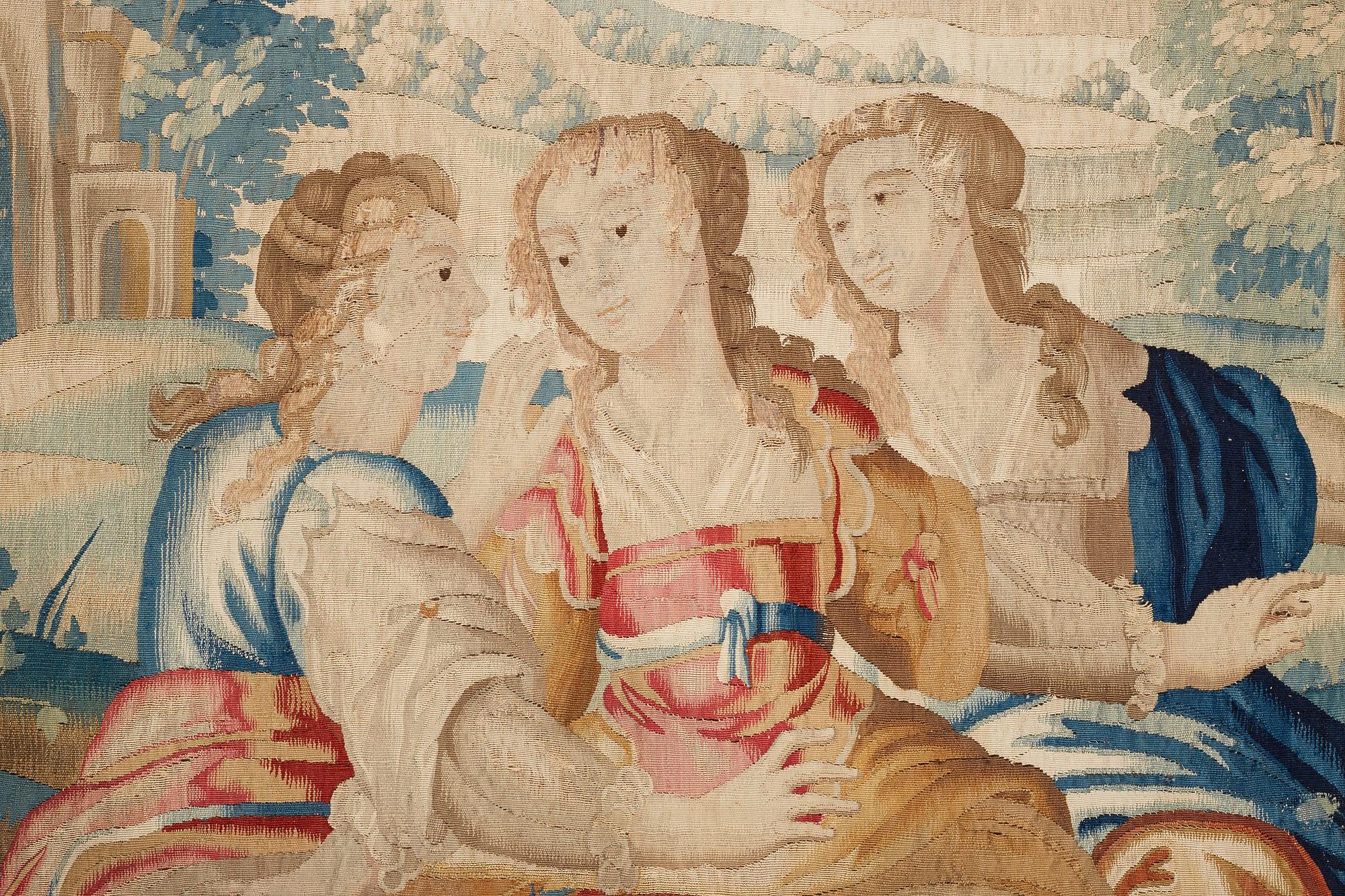 VÄVD TAPET, gobelängteknik, Frankrike 1700-tal, ca 276 x 374,5 cm.