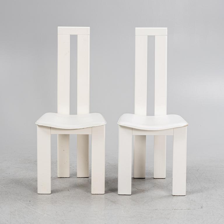Pietro Costantini, a set of six chairs, Italy, late 20th Century.