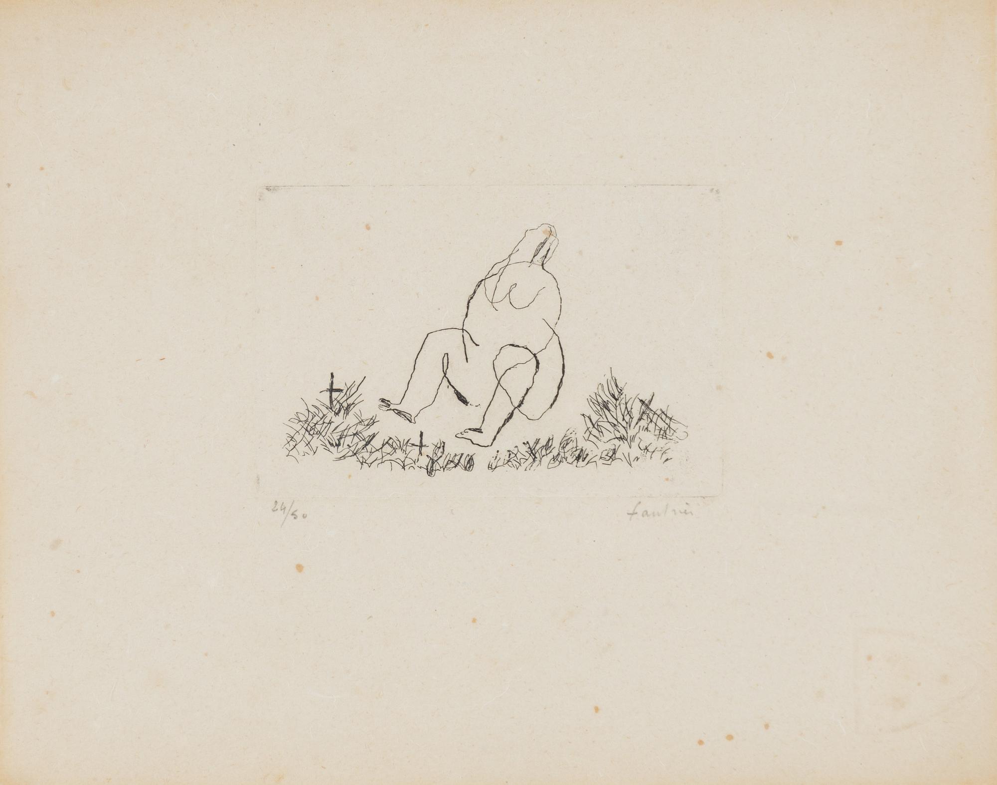 Jean Fautrier,  Figurkompositioner, 2 st.