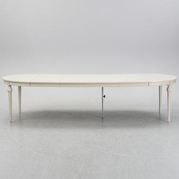 A Gustavian style dining table, end of the 20th Century.