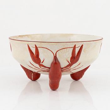 Alf Wallander, a ceramic crayfish bowl, Rörstrand.