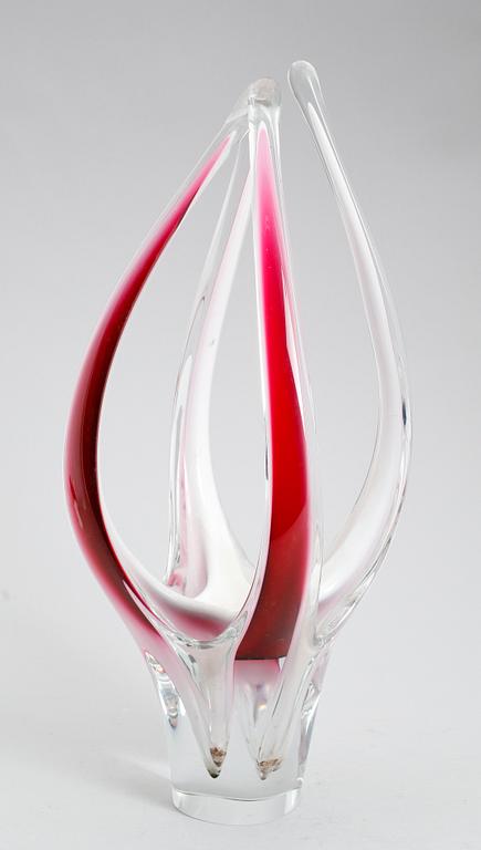 VAS, glas, Coquille, sannolikt Paul Kedelv, Flygsfors, 1950-tal.