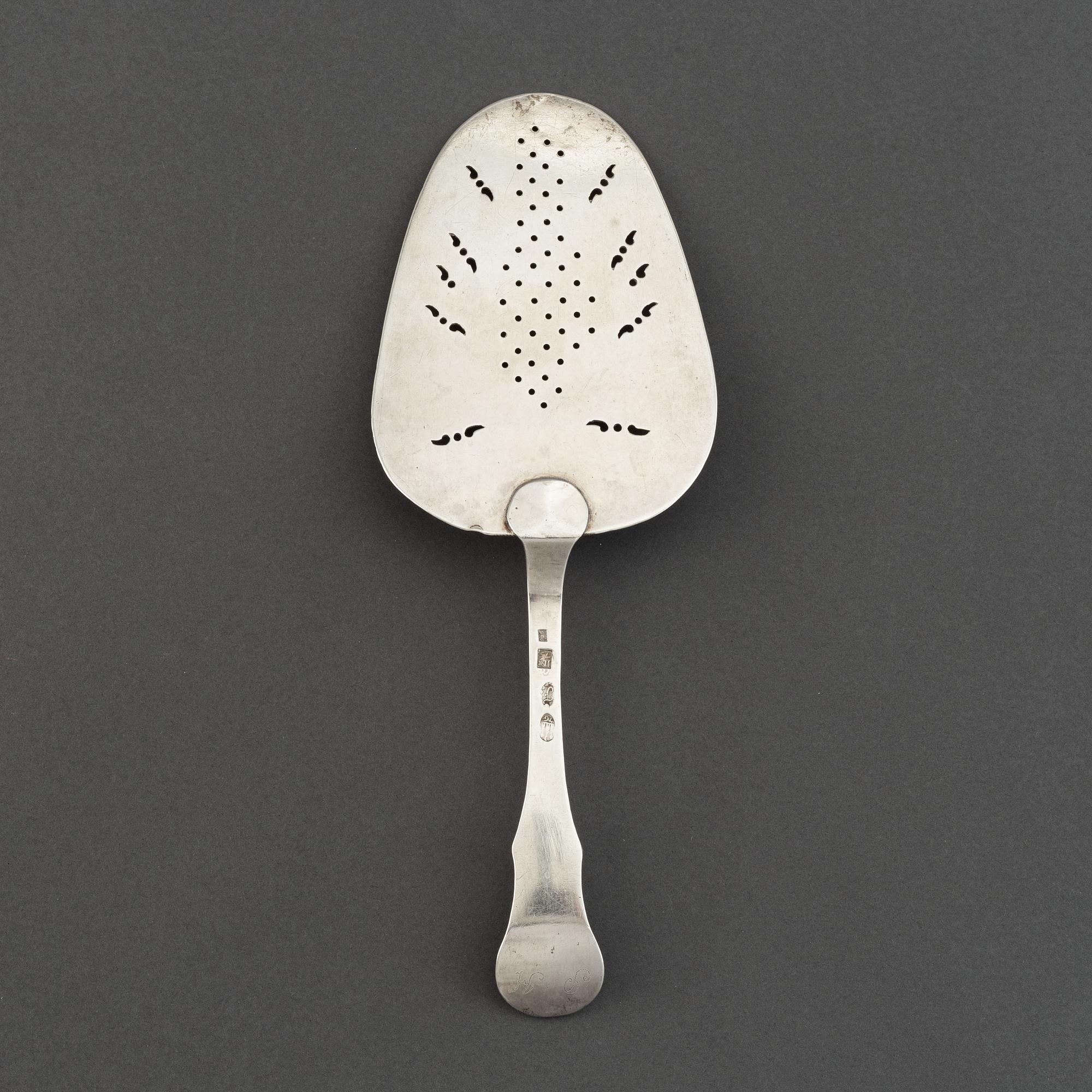 Sandwich-/Fiskspade, silver, Jacob Möinichen, Köpenhamn 1776. Rokoko.