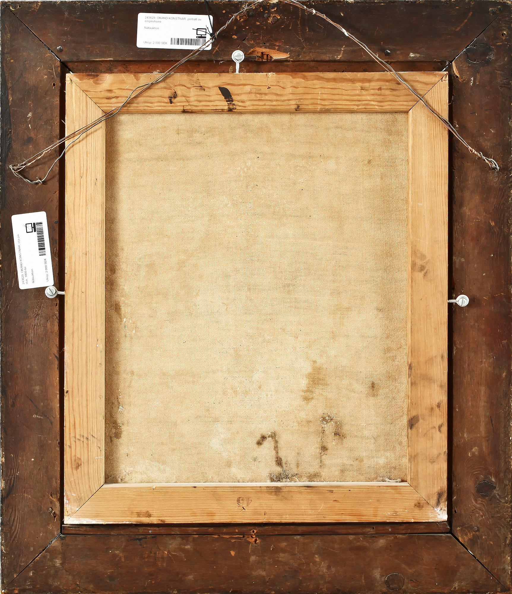 OKÄND KONSTNÄR, olja på duk, 1800-tal.