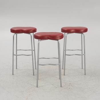 Sandin & Bülow, a set of three 'Bönan' stools, Materia, Tranås.