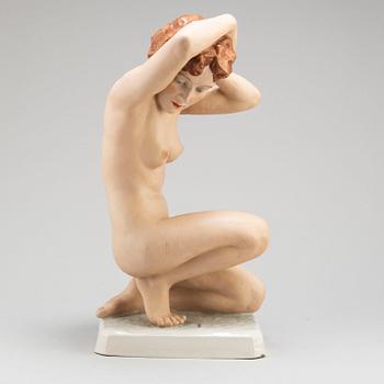 ELLY STROHBACH-KÖNIG, a porcelain sculpture, Royal Dux mid 20th century.