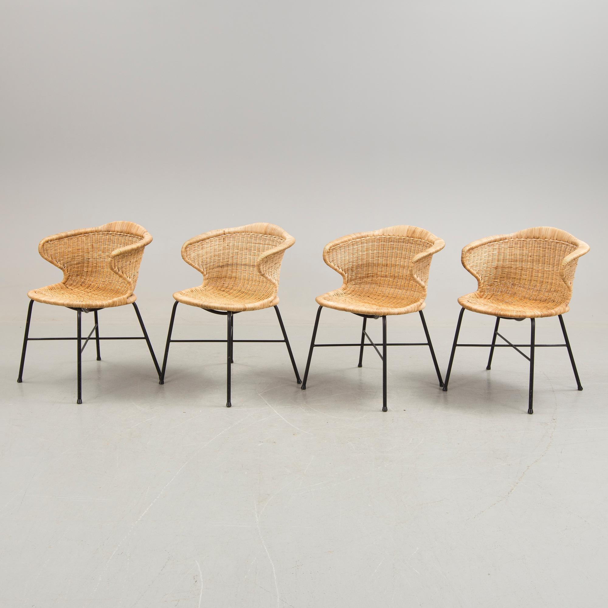 STOLAR, 4 st, enligt uppgift inköpta på Nordiska Kompaniet, 1950-tal.