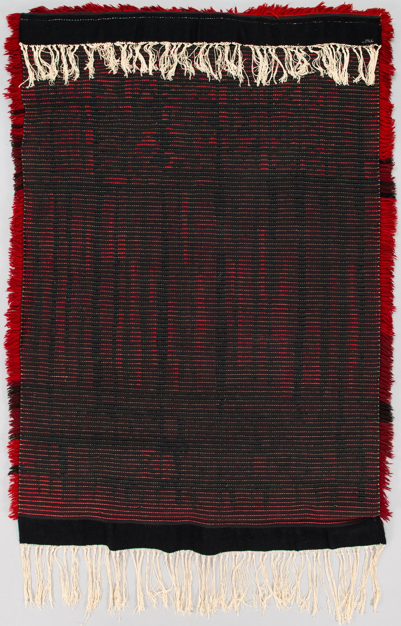 Kirsti Ilvessalo, A Finnish long pile Ryijy Rug model Friends of Finnish Handicraft. Circa 168x115 cm.