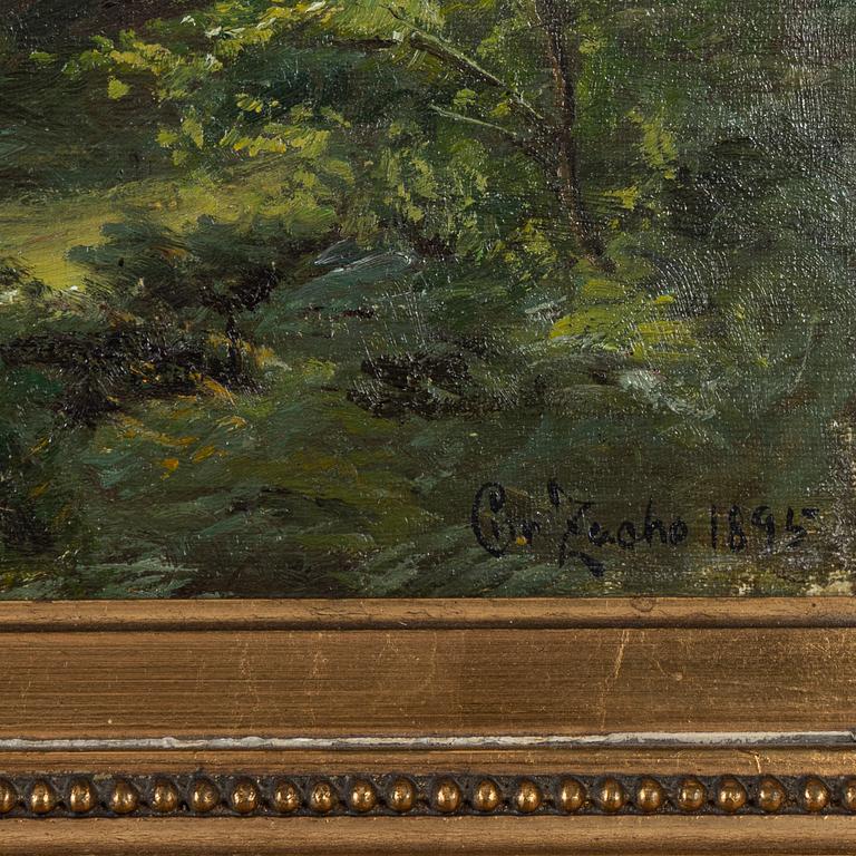 Christian Zacho, oil on canvas, signed and dated 1895.