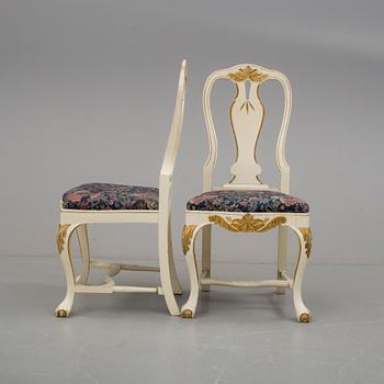 STOLAR, ett par, rokokostil, 1900-talets första hälft.