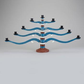 LJUSSTAKE, trä, allmoge, 1900-tal.