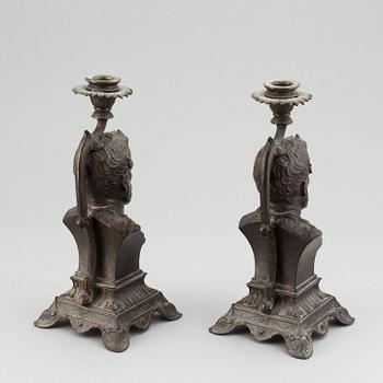 A pair of candelsticks, second half of the 19th century.