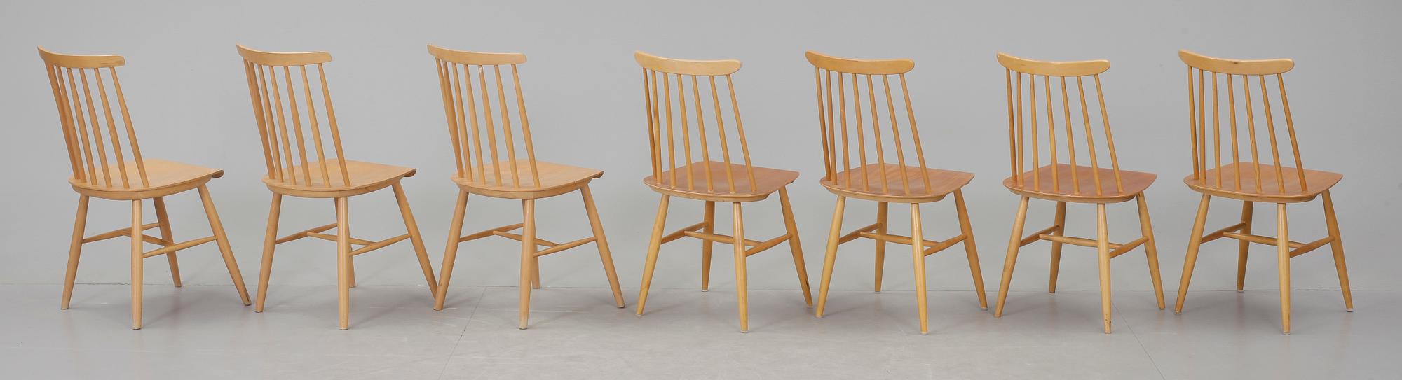 STOLAR, 7 stycken, bl.a. Fanett, 1900-tal.