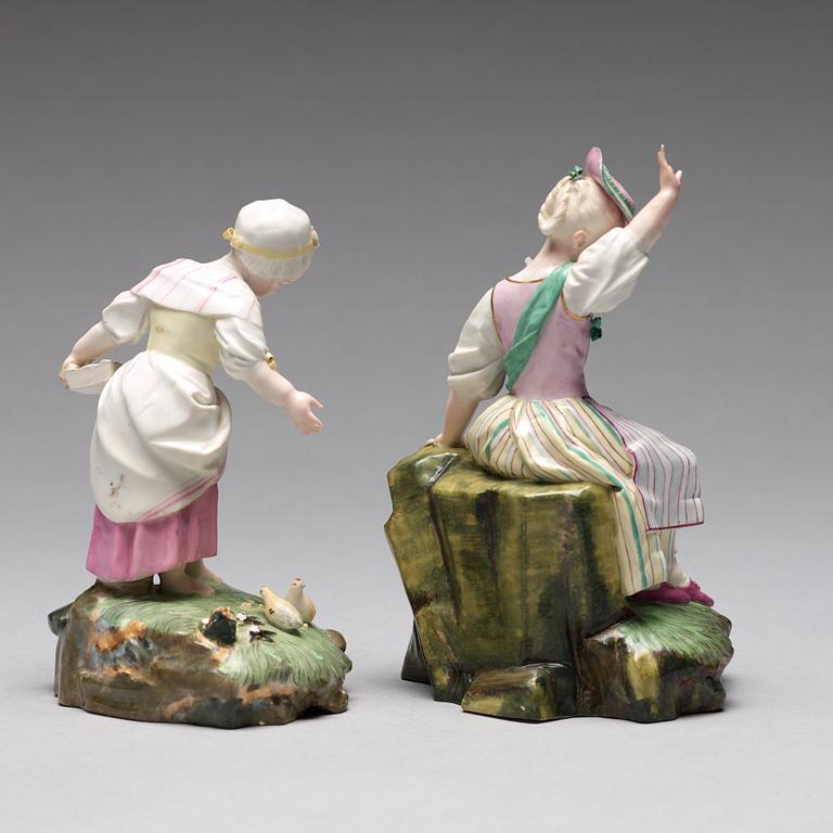 Two Höchst figurines, 1770's.