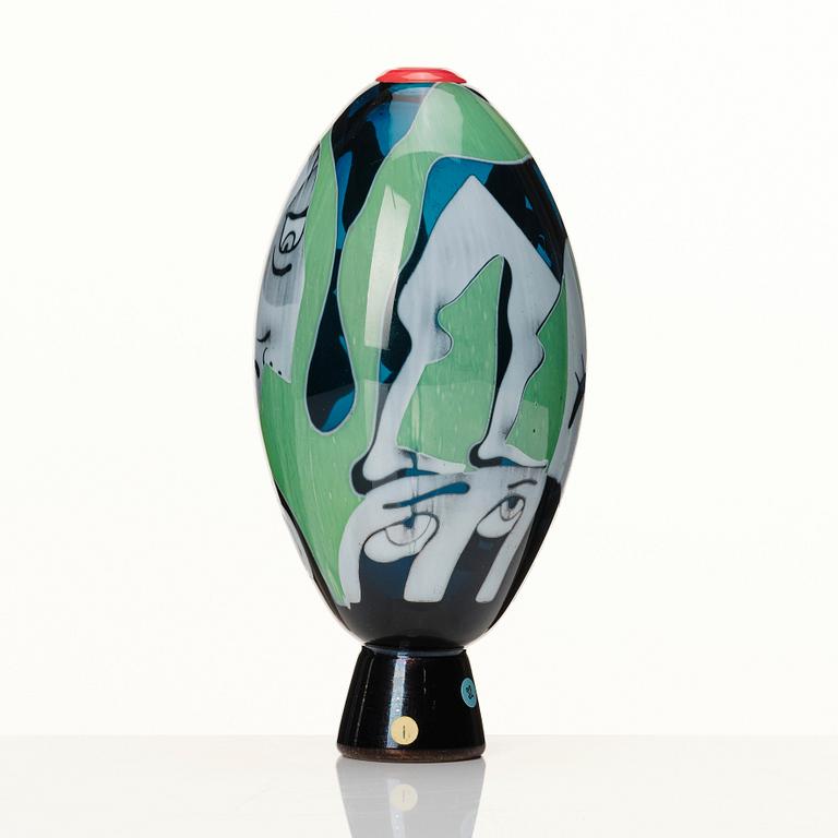 Peter Hermansson, a 'graal' glass vase 'Such a scream', Boda, Sweden 2016.