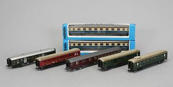 VAGNAR, 7 stycken, Märklin, skala H0.