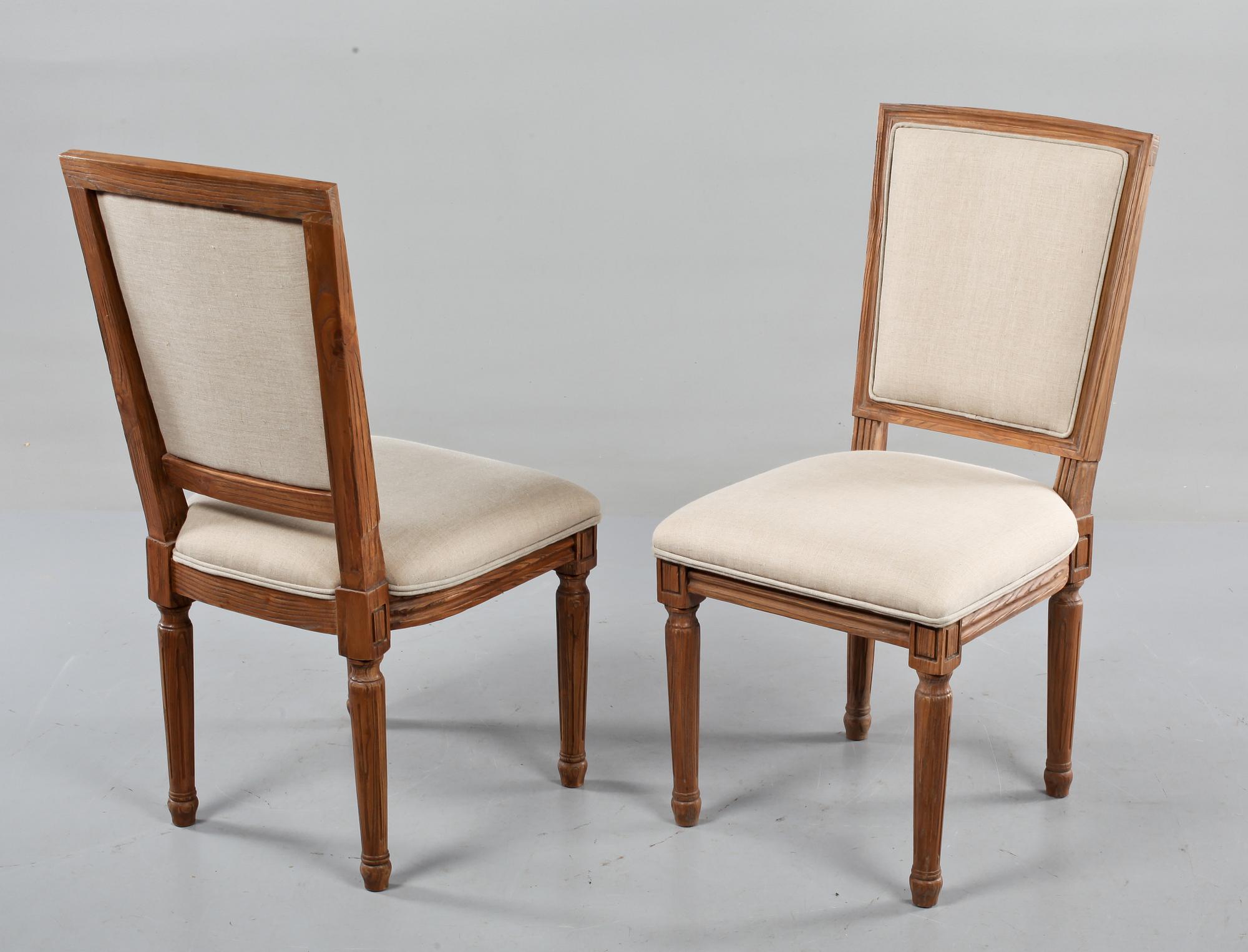 STOLAR, 6 st, gustaviansk stil, sent 1900-tal.