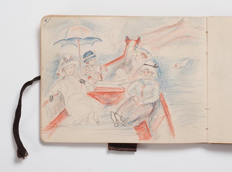 Nils von Dardel, Sketchbook, from trip to Hokkaido, Japan, 1917.