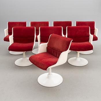 Eight 1970s '3429' armchairs for Haimi, Finland.