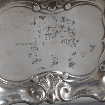 PARTI SILVER, 4 delar, bla, Adolf Zethelius, Stockholm, 1811, total vikt ca 266g.