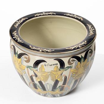 Outer covers, a pair, porcelain, G Fieravino, Italy, late 20th century.