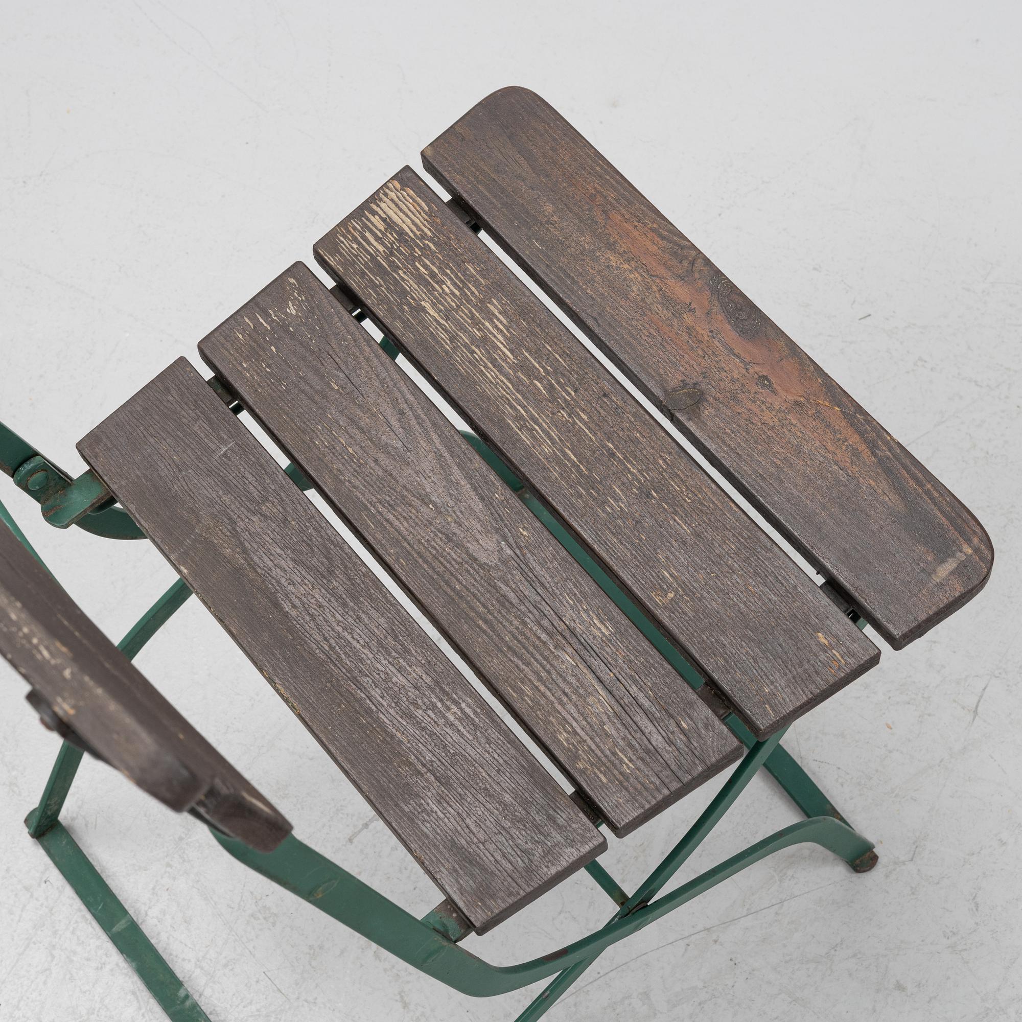 A seven-piece garden furniture suite, Tuve Osby Sweden, second half of the 20th Century.