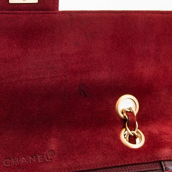 Chanel, a Suede Chocolate bar flap bag, 2000-2002.