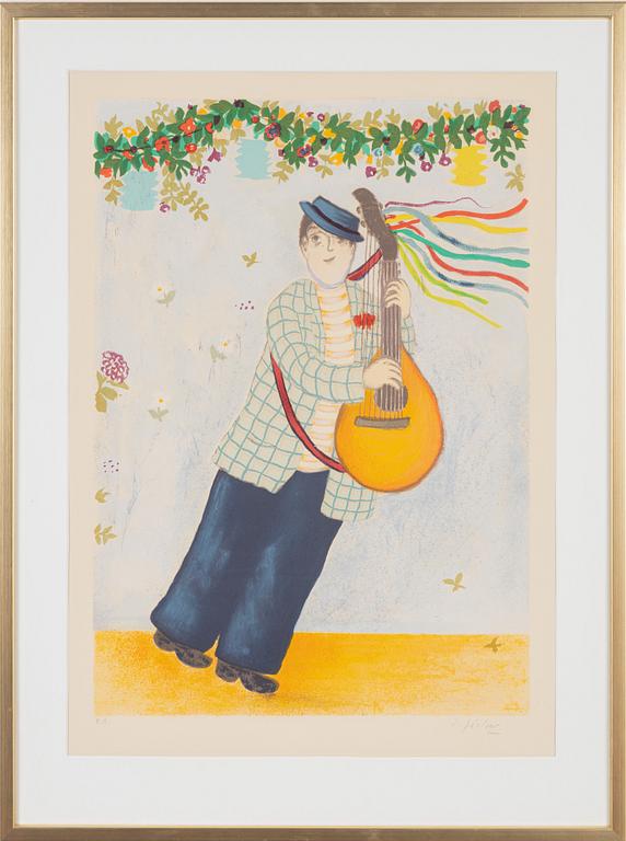 Lennart Jirlow, lithograph in colours, 1976, signed EA.