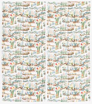 Josef Frank, curtains, a pair, "Primavera", Svenskt Tenn.