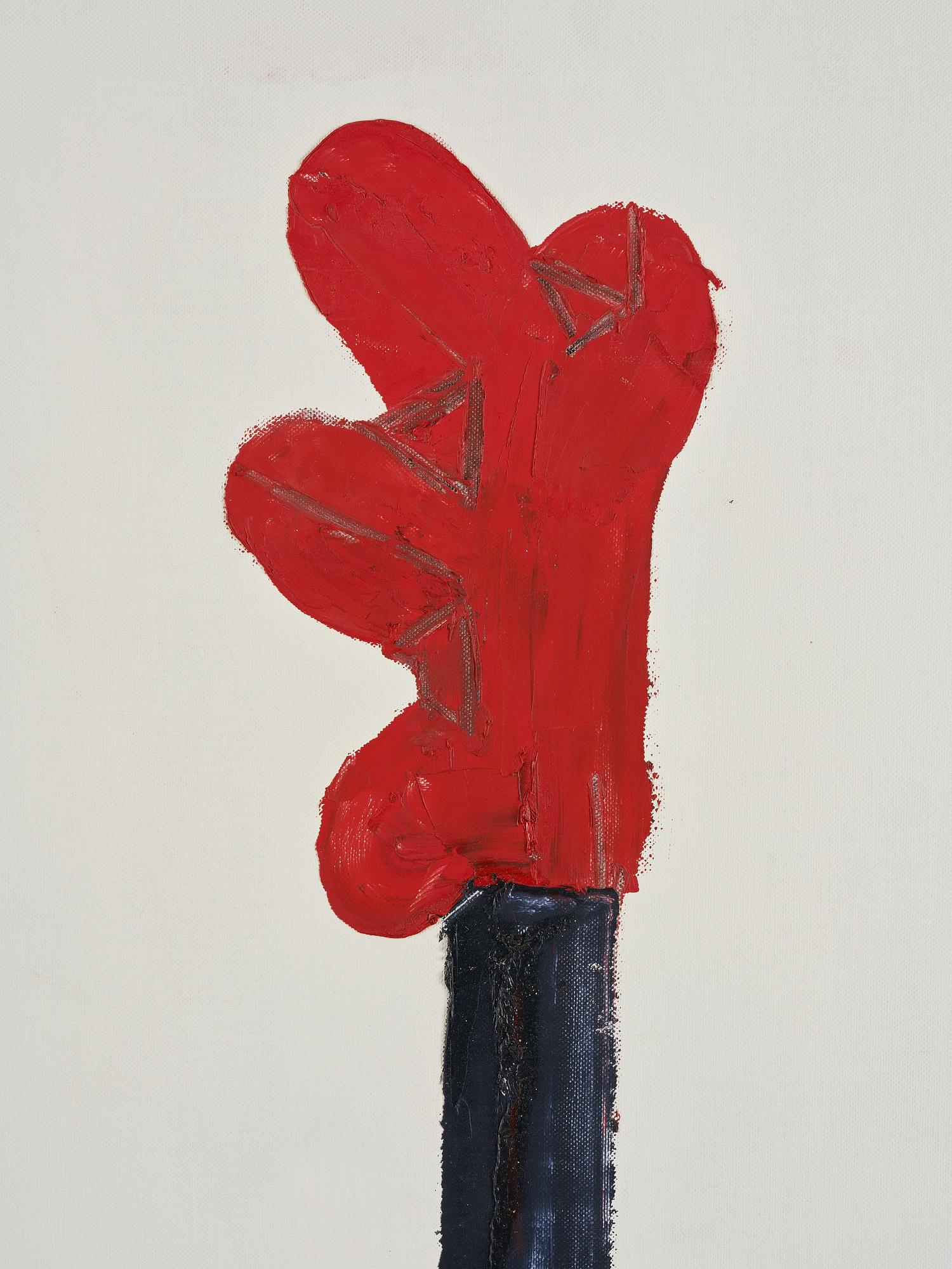 Torsten Andersson, "Staty. Lackerad masonitskulptur + svart sockel".