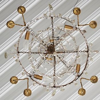 Ljuskrona, gustaviansk stil, sk "Hagamodell", 1900-tal.