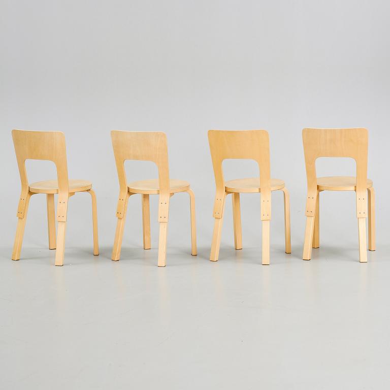 STOLAR, 4 st, modell 66, Alvar Aalto, Artek.