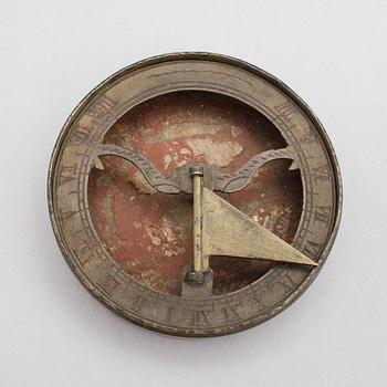 A BRONZE SUNDIAL, 18th century.