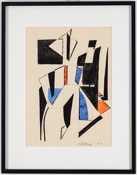 BERTIL ÖHLUND, watercolor and ink, signed and dated 9.57.