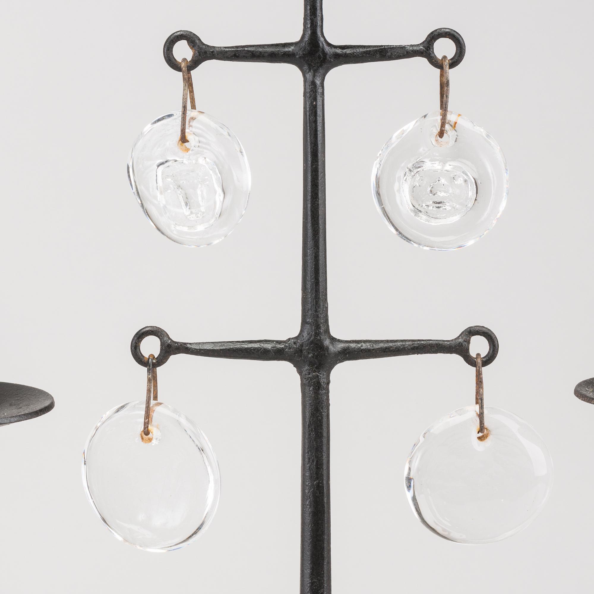 ERIK HÖGLUND, A Boda smide candelabra, later part of the 20th century.