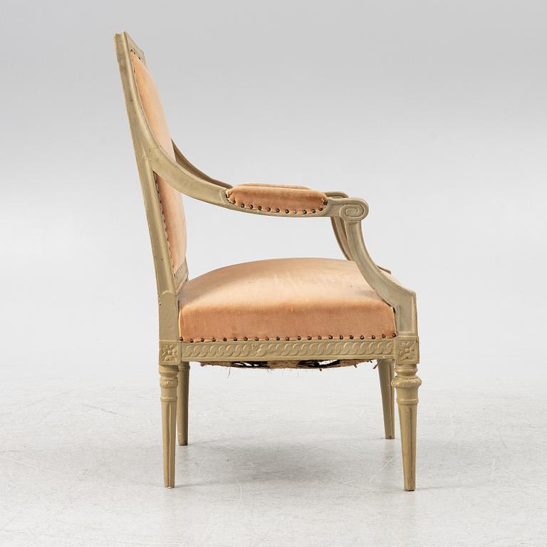 Karmstol, gustaviansk, 1700-talets slut.