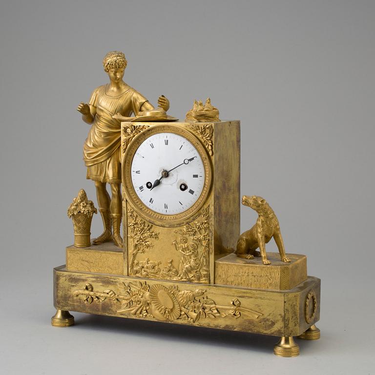 A French Empire early 19th century mantel clock.